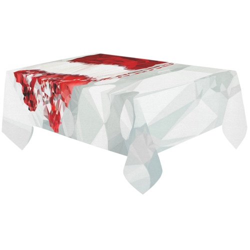 Christmas Gifts Snow Low Poly Geometric Triangles Cotton Linen Tablecloth 60"x120"
