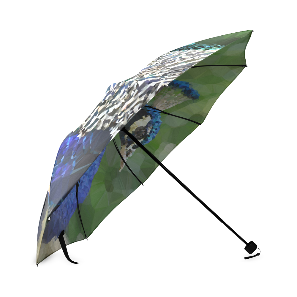 Peacock Low Poly Geometric Triangle Art Foldable Umbrella (Model U01)