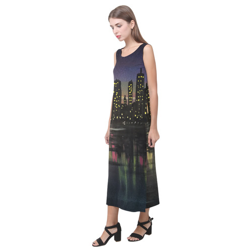 City Lights Phaedra Sleeveless Open Fork Long Dress (Model D08)