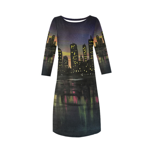 City Lights Round Collar Dress (D22)