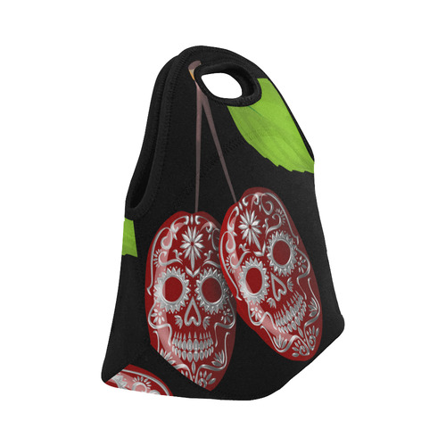 Cherry Sugar Skull Neoprene Lunch Bag/Small (Model 1669)