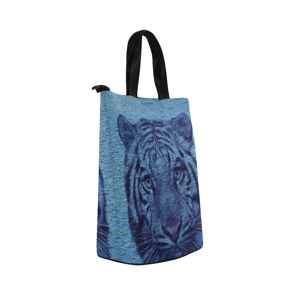 Tiger and Water Nylon Lunch Tote Bag (Model 1670)