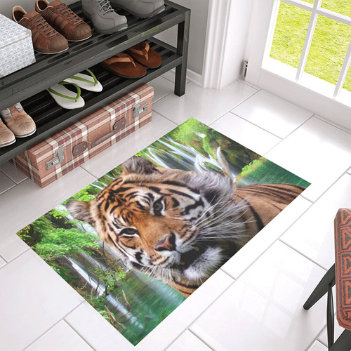 Tiger and Waterfall Azalea Doormat 30" x 18" (Sponge Material)