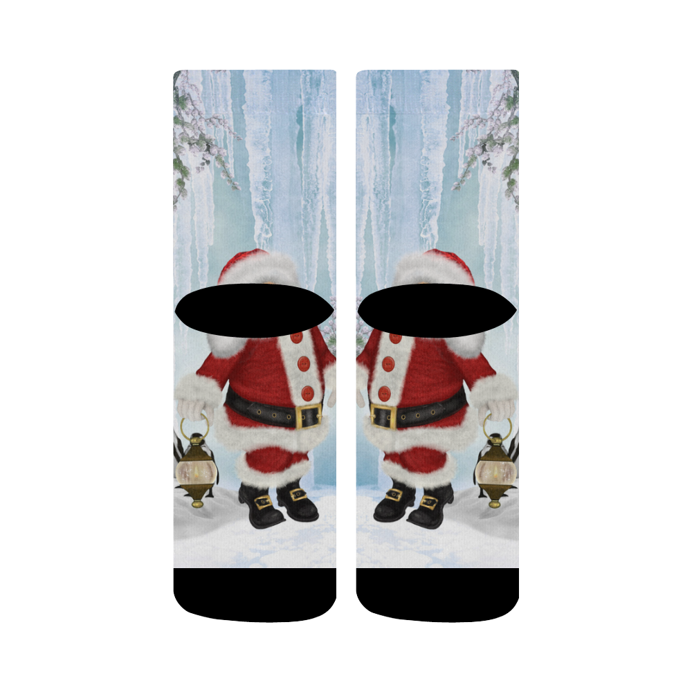 Santa Claus with penguin Crew Socks