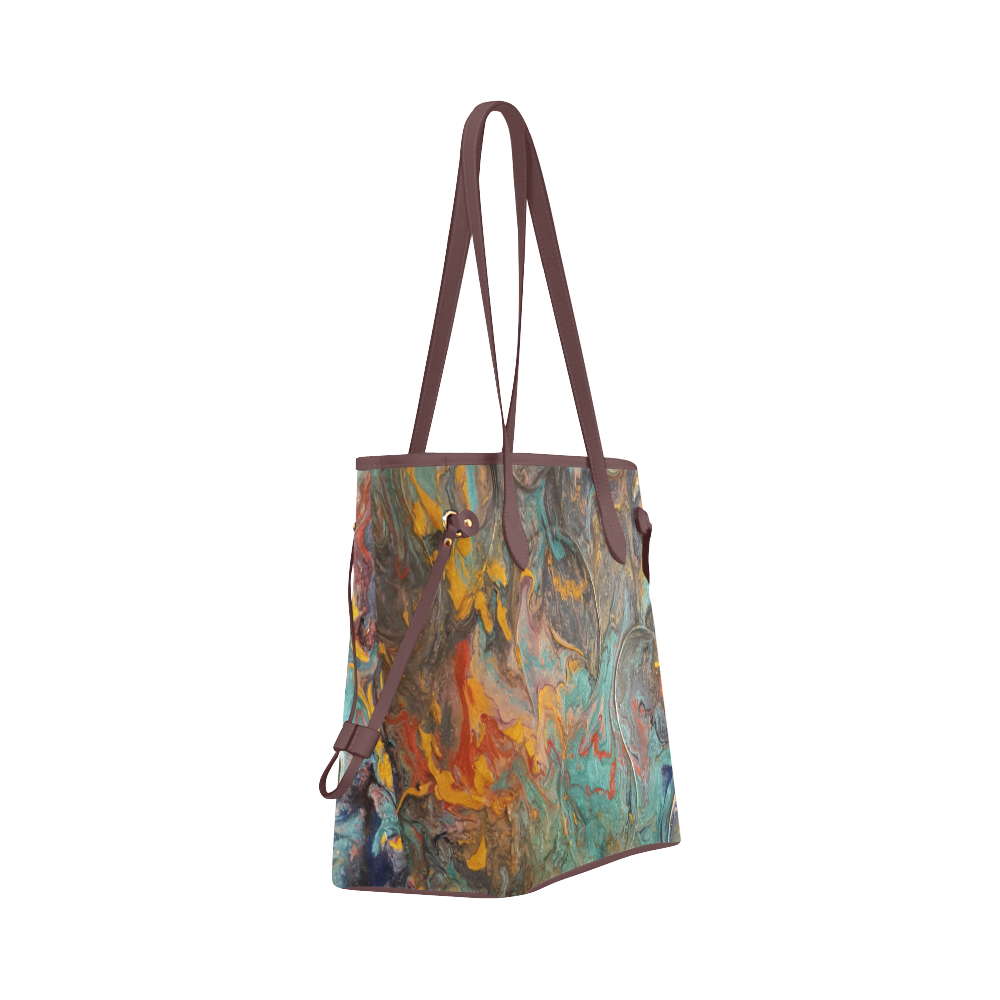 Earth Element Abstract Clover Canvas Tote Bag (Model 1661)