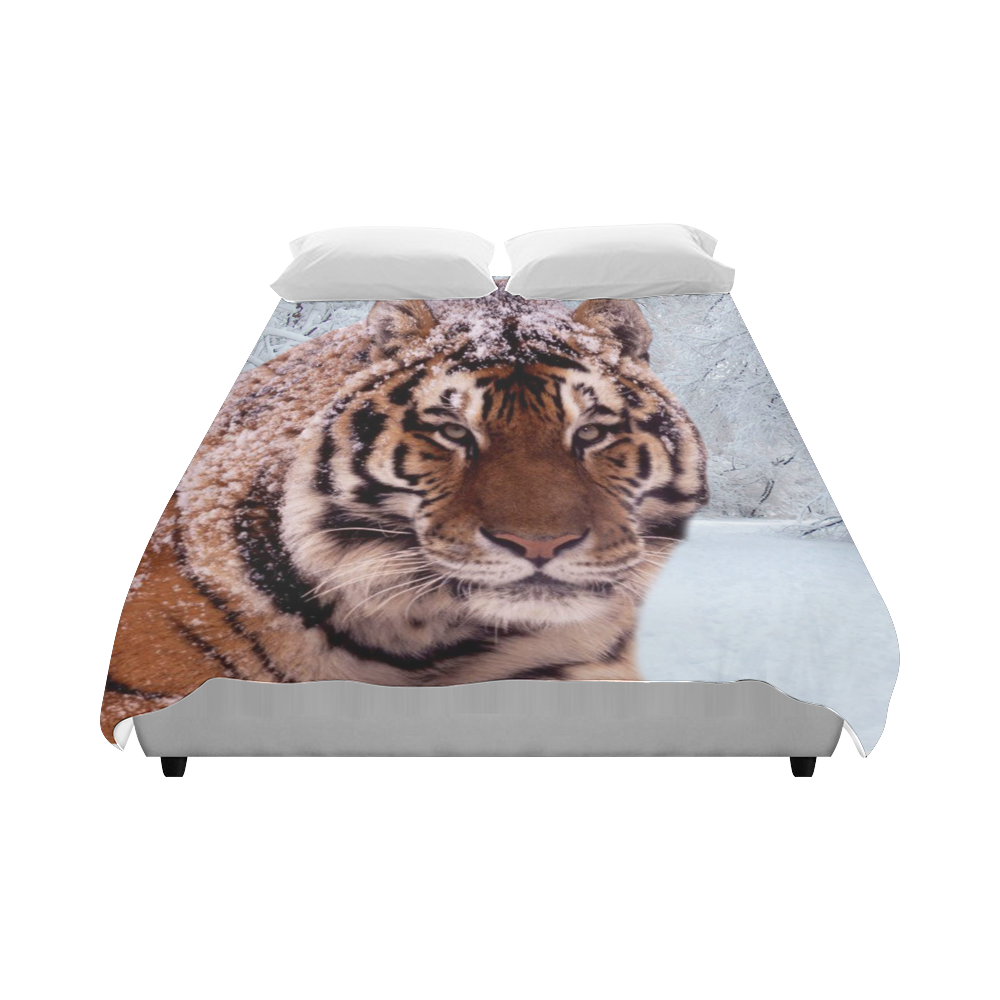 Tiger and Snow Duvet Cover 86"x70" ( All-over-print)