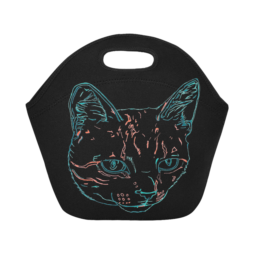 Tabby Kitten Neoprene Lunch Bag/Small (Model 1669)