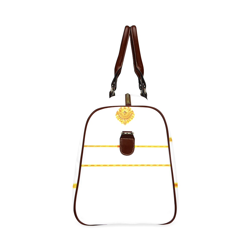 White jewel-Travel bag Waterproof Travel Bag/Large (Model 1639)