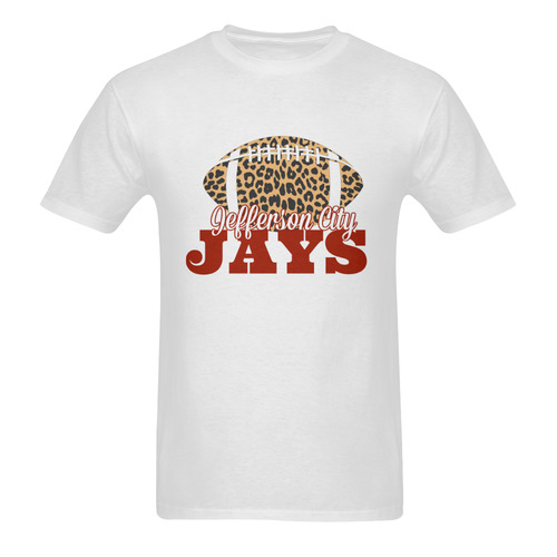 JC Jays Leopard Football Tee Men's T-Shirt in USA Size (Two Sides Printing)