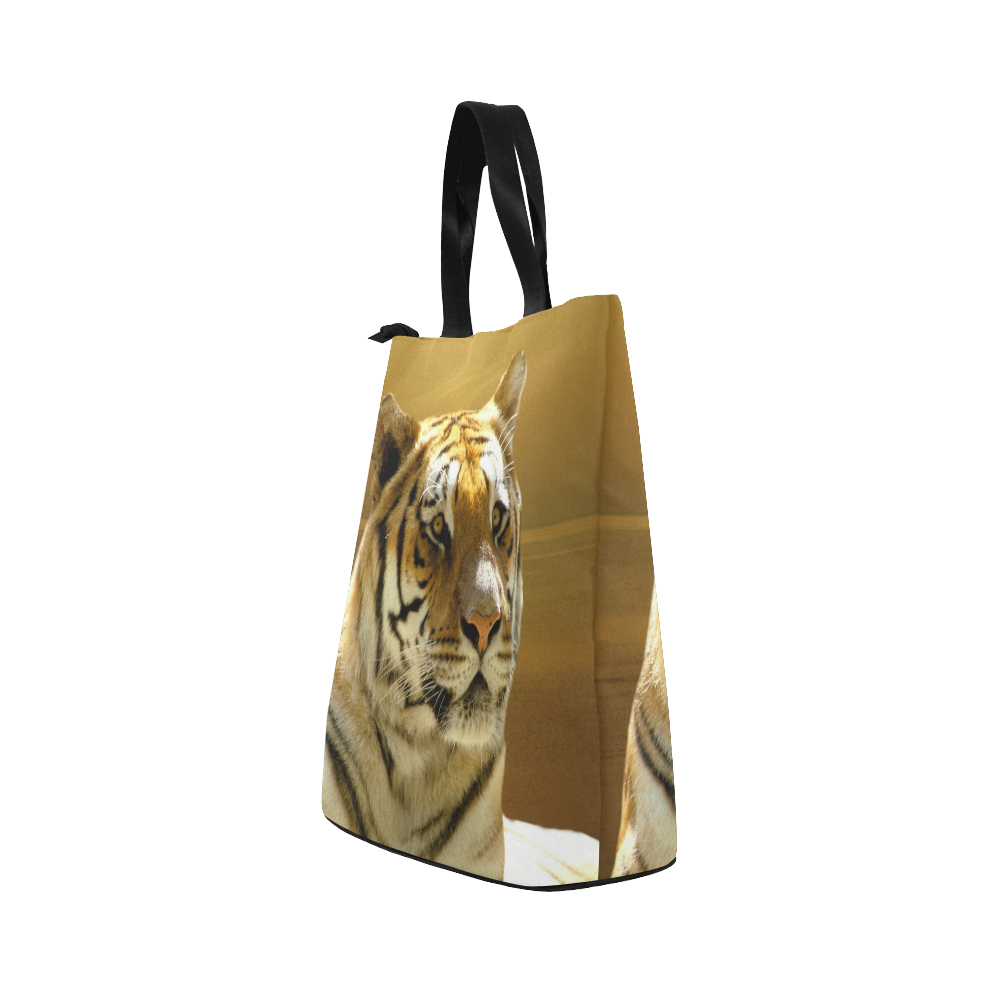 Golden Tiger Nylon Lunch Tote Bag (Model 1670)