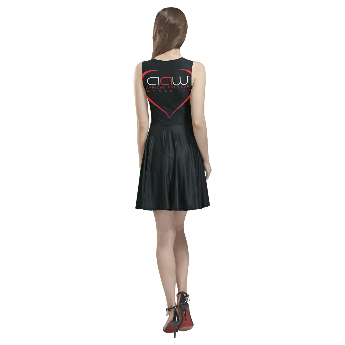 AAW101 BLK Thea Sleeveless Skater Dress(Model D19)
