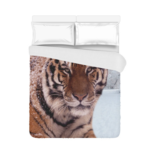 Tiger and Snow Duvet Cover 86"x70" ( All-over-print)
