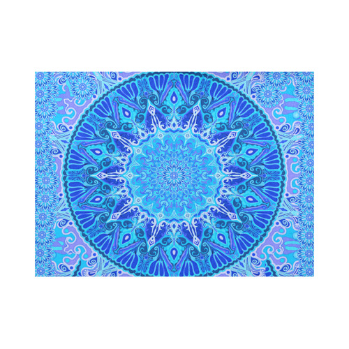 boho mandala blue blue Placemat 14’’ x 19’’ (Set of 6)