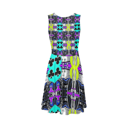 KING OF CLUBS Sleeveless Ice Skater Dress (D19)