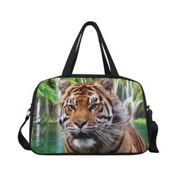 Tiger and Waterfall Fitness Handbag (Model 1671)