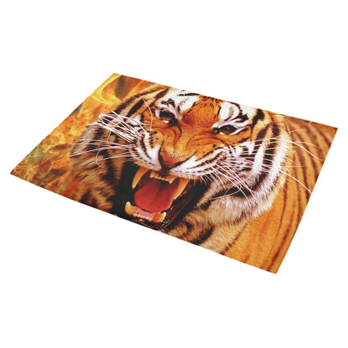 Tiger and Flame Azalea Doormat 30" x 18" (Sponge Material)