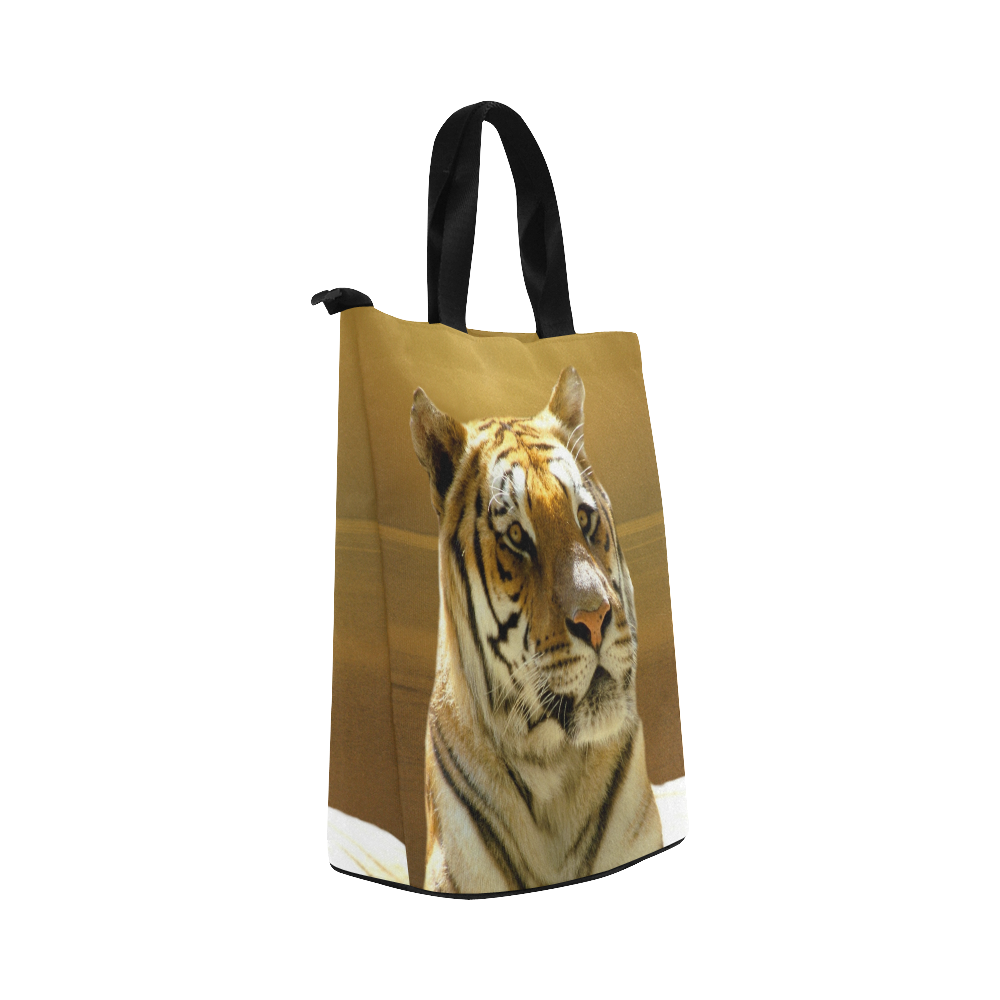 Golden Tiger Nylon Lunch Tote Bag (Model 1670)