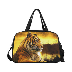 Tiger and Sunset Fitness Handbag (Model 1671)