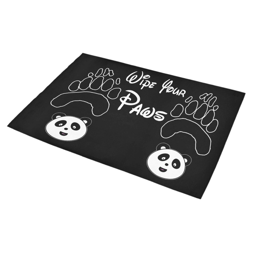 Wipe Your Paws Panda Azalea Doormat 30" x 18" (Sponge Material)