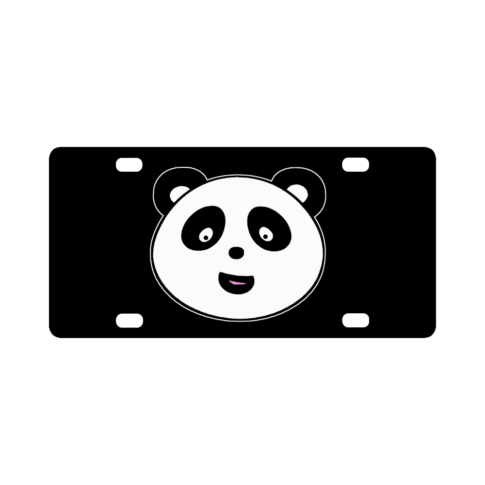 panda Classic License Plate