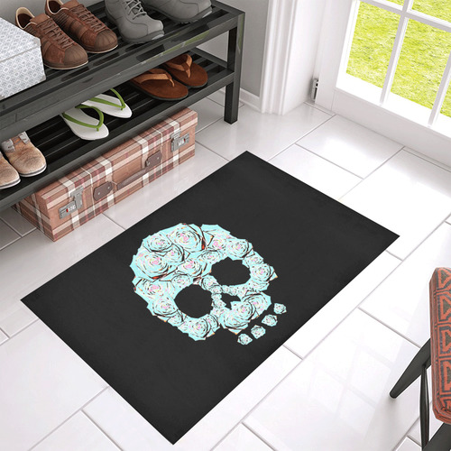 skull Azalea Doormat 30" x 18" (Sponge Material)