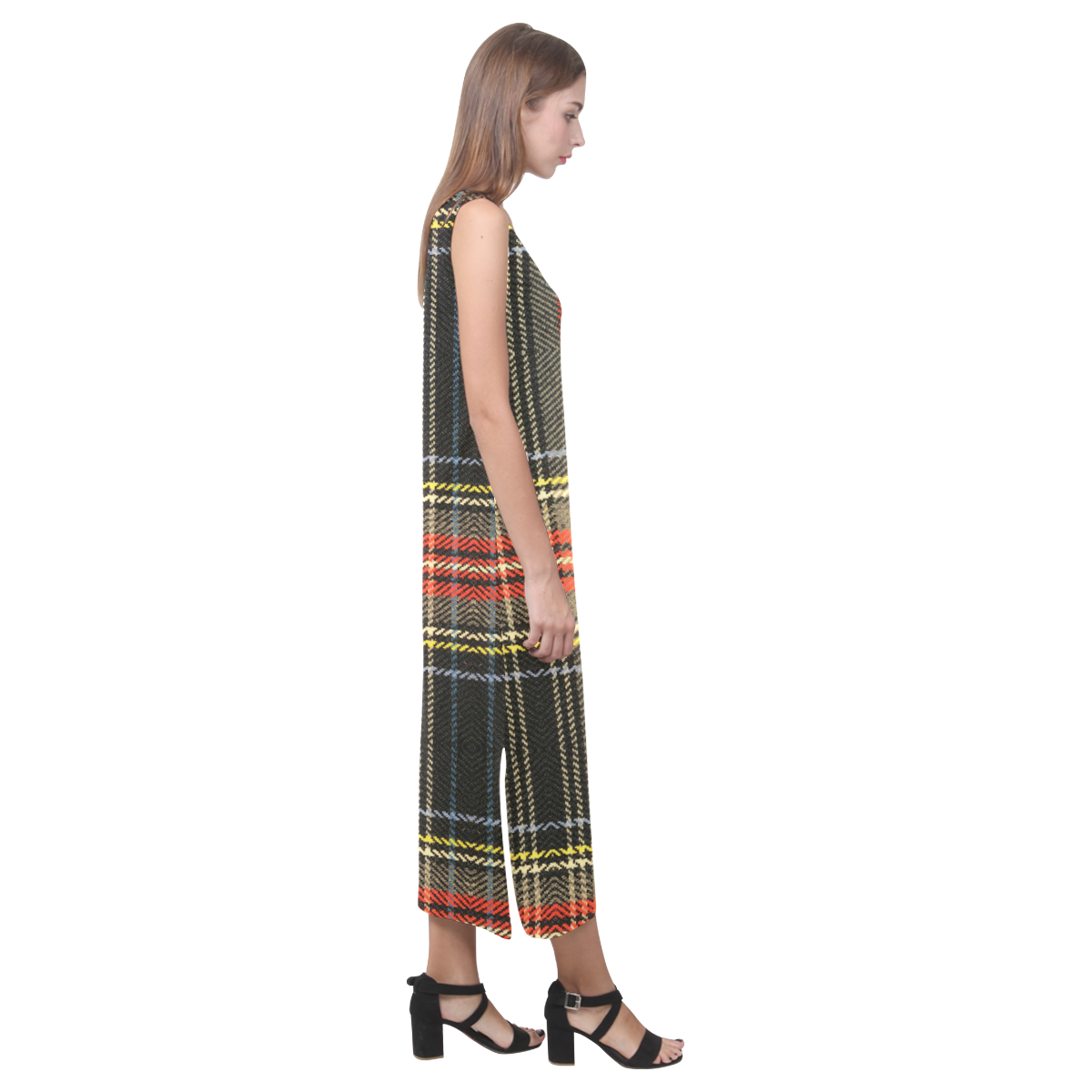 tartan 7235 Phaedra Sleeveless Open Fork Long Dress (Model D08)