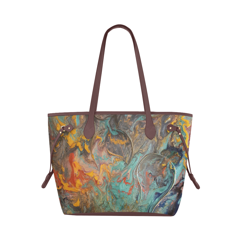 Earth Element Abstract Clover Canvas Tote Bag (Model 1661)