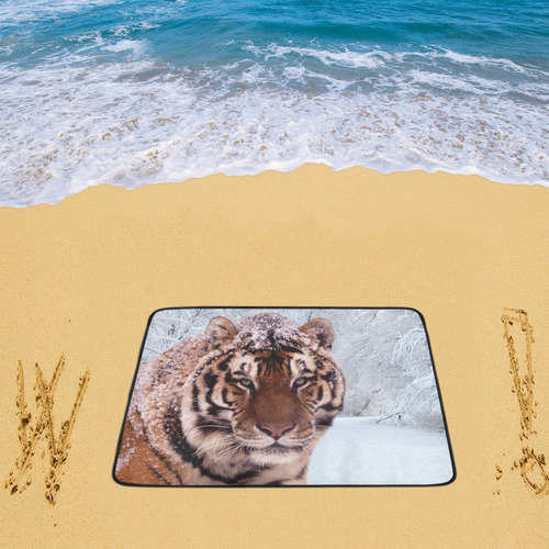Tiger and Snow Beach Mat 78"x 60"