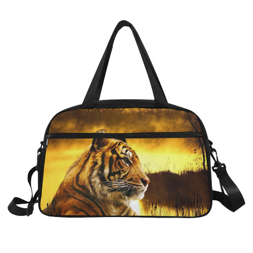 Tiger and Sunset Fitness Handbag (Model 1671)