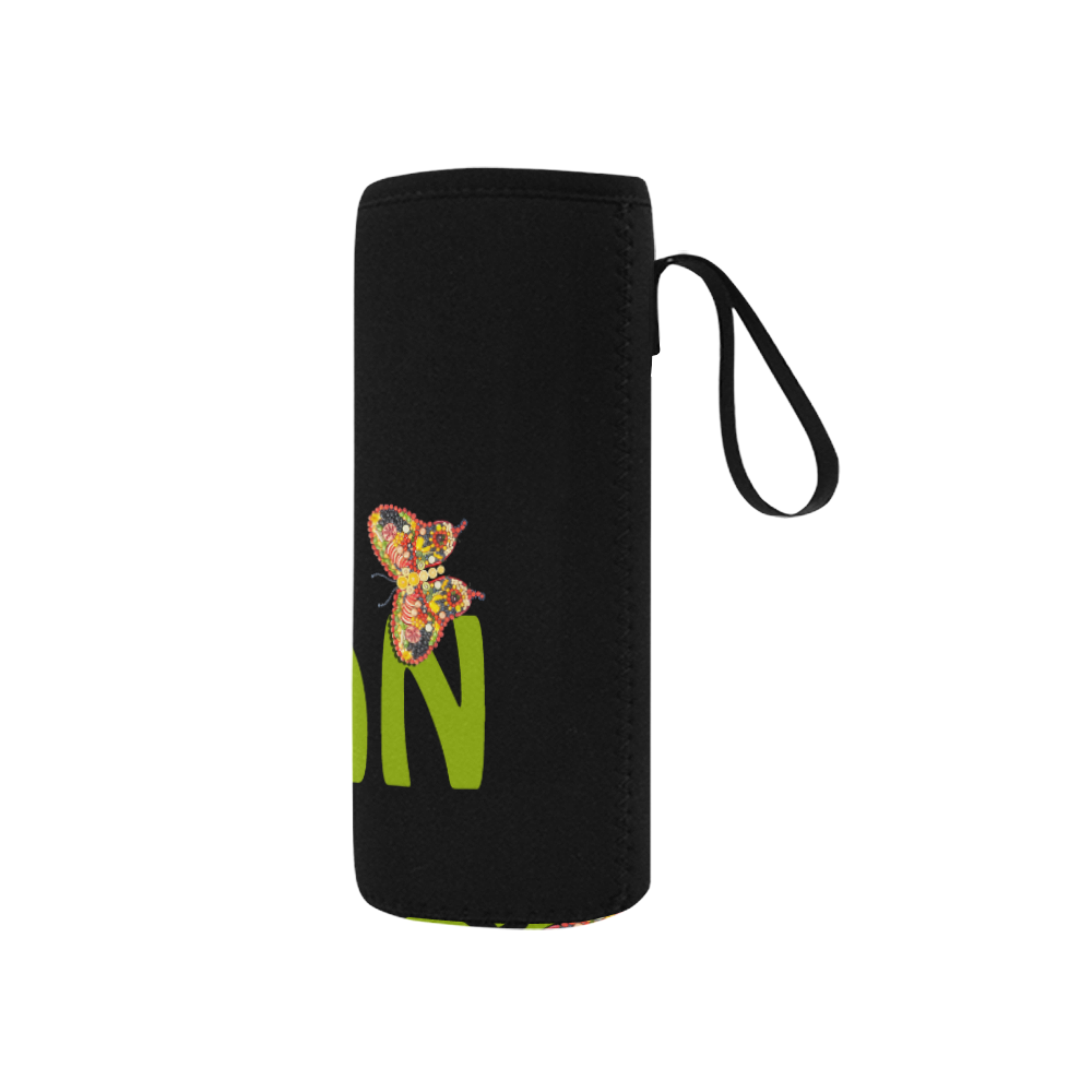 Vegan Love Life Butterflies Neoprene Water Bottle Pouch/Small