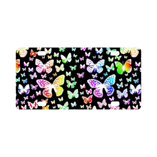 Rainbow Butterflies Classic License Plate