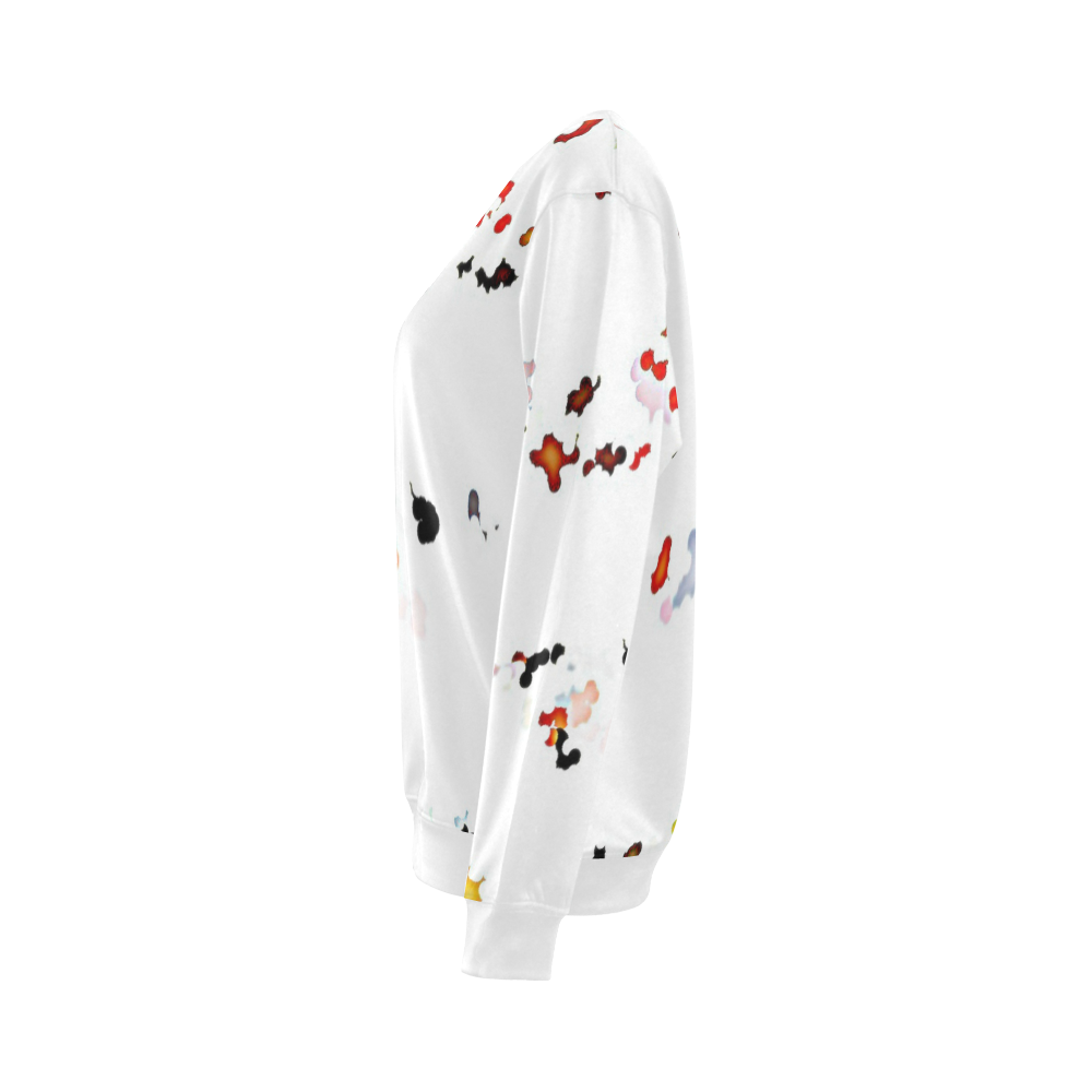 ridal white-arp-sweater All Over Print Crewneck Sweatshirt for Women (Model H18)