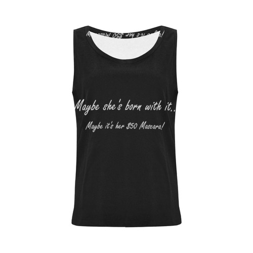 Mascara All Over Print Tank Top for Women (Model T43)