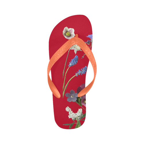 Spring Wildflowers Flip Flops for Men/Women (Model 040)