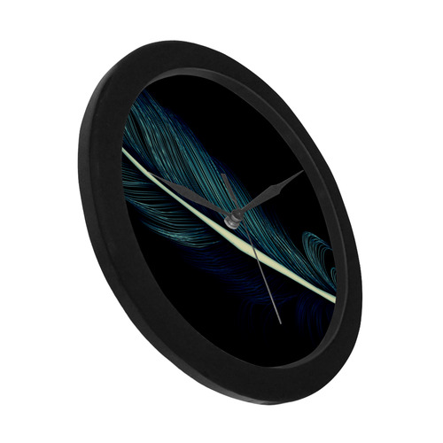 Feather Circular Plastic Wall clock