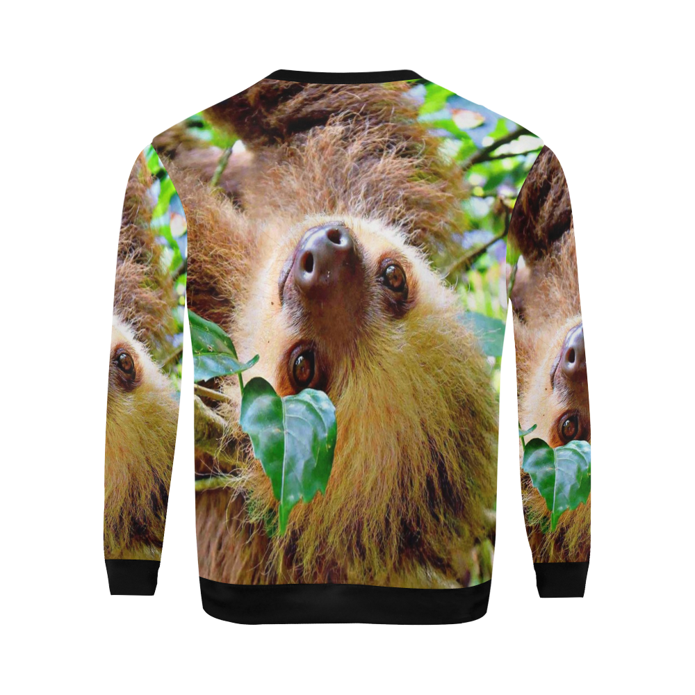 Awesome Sloth by JamColors All Over Print Crewneck Sweatshirt for Men (Model H18)