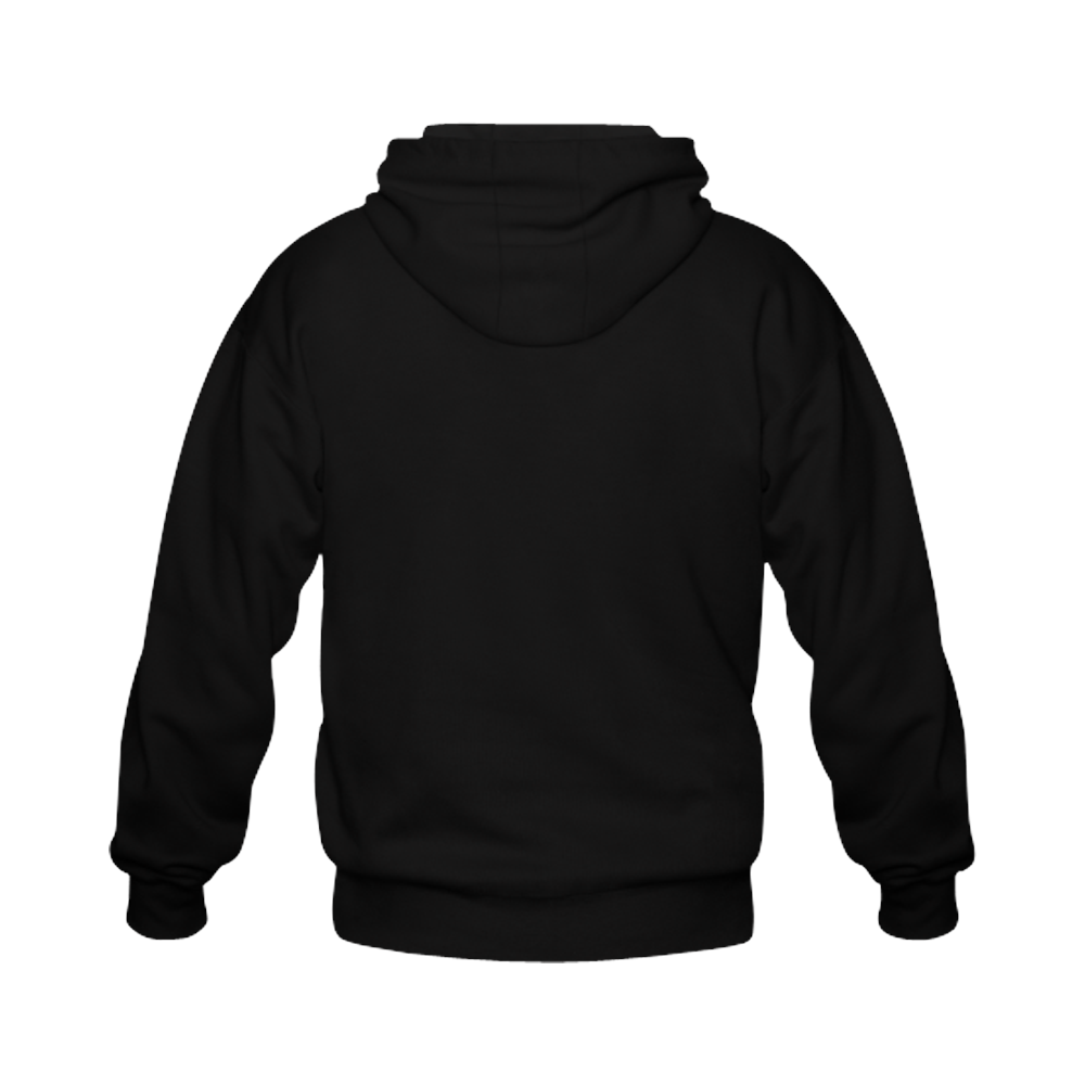 wild-youth-white Gildan Full Zip Hooded Sweatshirt (Model H02)