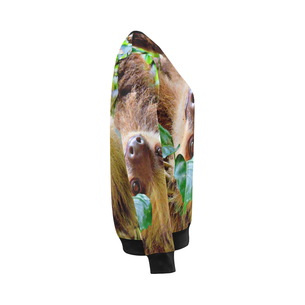 Awesome Sloth by JamColors All Over Print Crewneck Sweatshirt for Women (Model H18)
