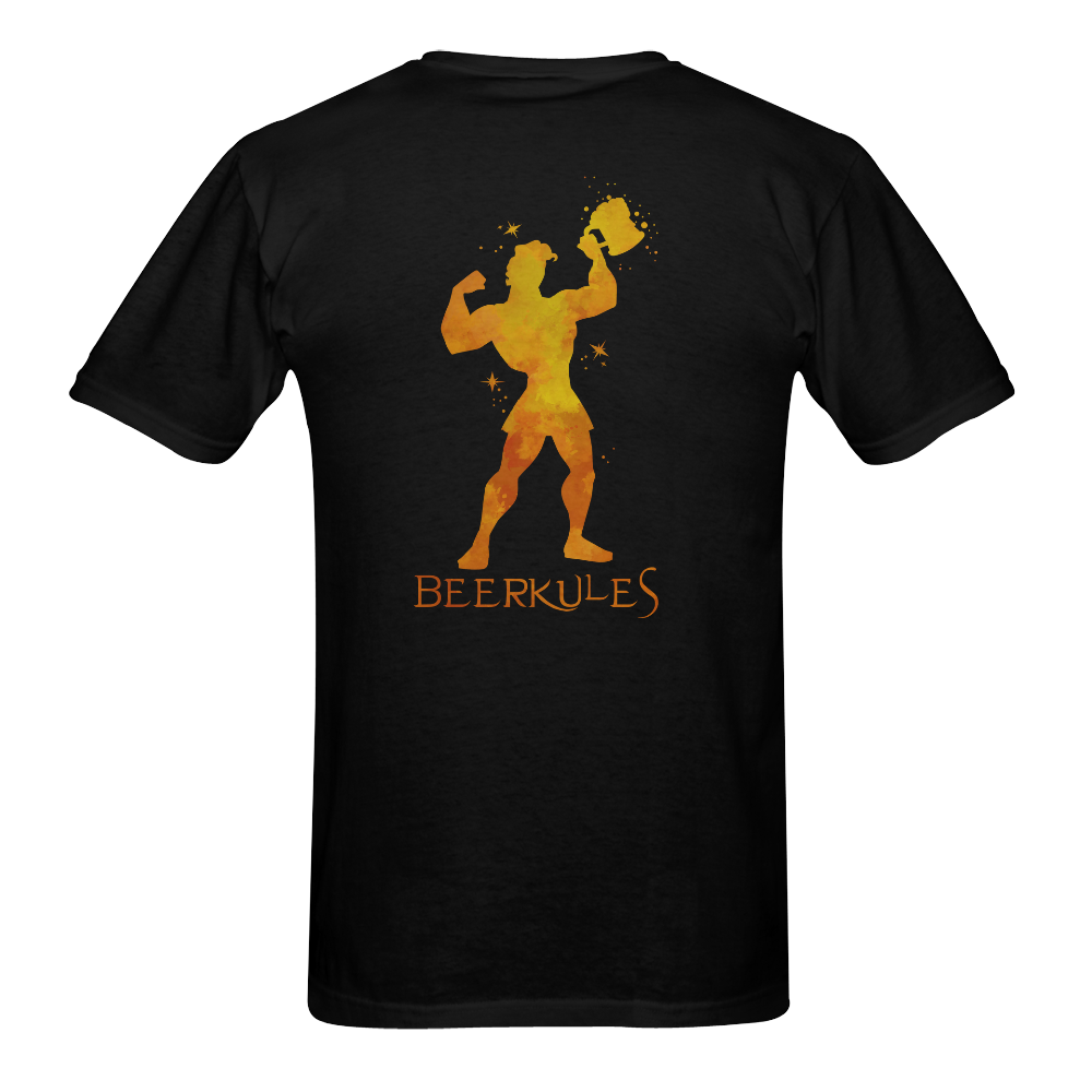 Strong Herkules loves Beer Sunny Men's T- shirt (Model T06)