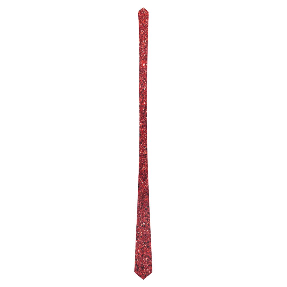 Red Glitter Classic Necktie (Two Sides)