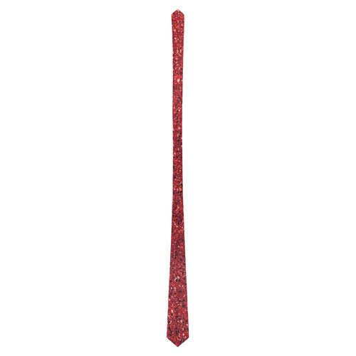Red Glitter Classic Necktie (Two Sides)