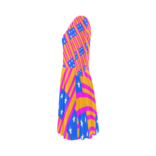 DESIGN 3333 Elbow Sleeve Ice Skater Dress (D20)