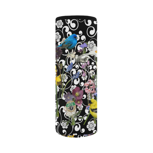 Birds and Bees in the Spring Garden Neoprene Water Bottle Pouch/Large