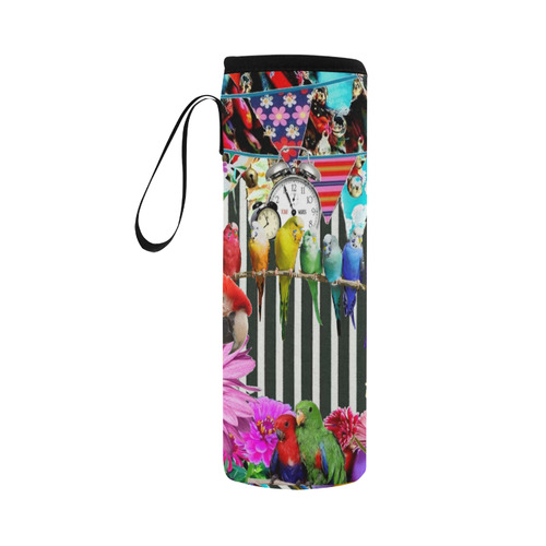 Birds and Bunting Neoprene Water Bottle Pouch/Large