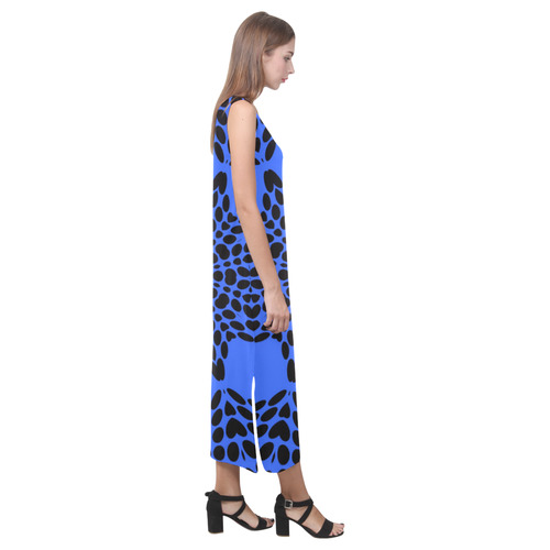 ABSTRACT BLACK Phaedra Sleeveless Open Fork Long Dress (Model D08)