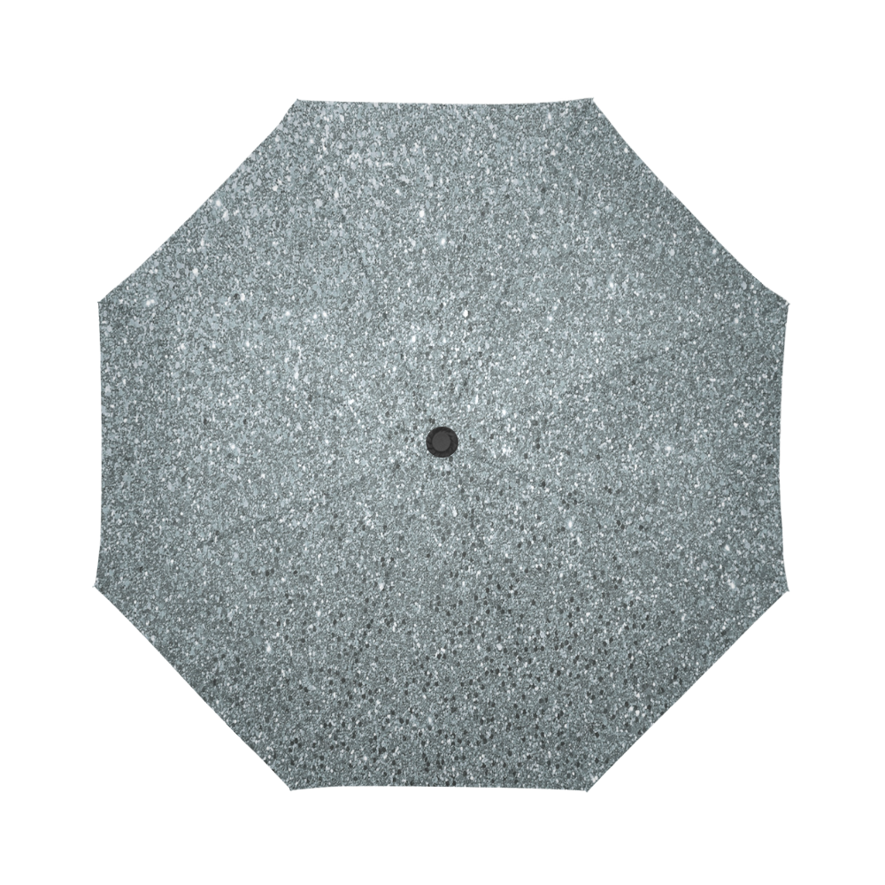 Silver Glitter Auto-Foldable Umbrella (Model U04)