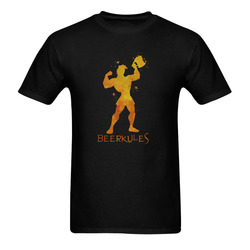 Strong Herkules loves Beer Sunny Men's T- shirt (Model T06)