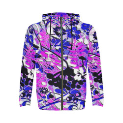 retro floral abstract All Over Print Full Zip Hoodie for Men (Model H14)