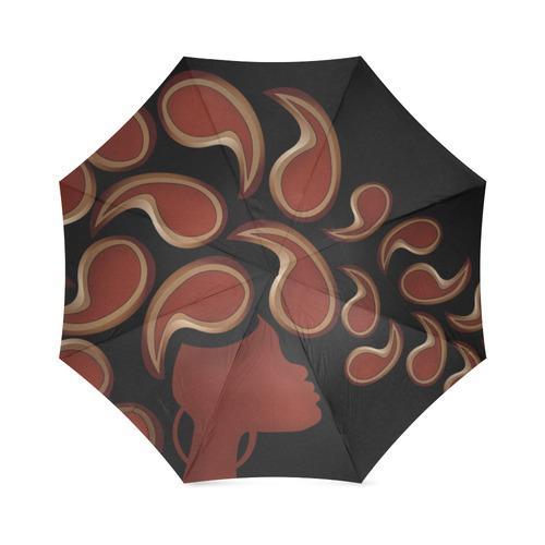 Afro Paisley Print Foldable Umbrella (Model U01)