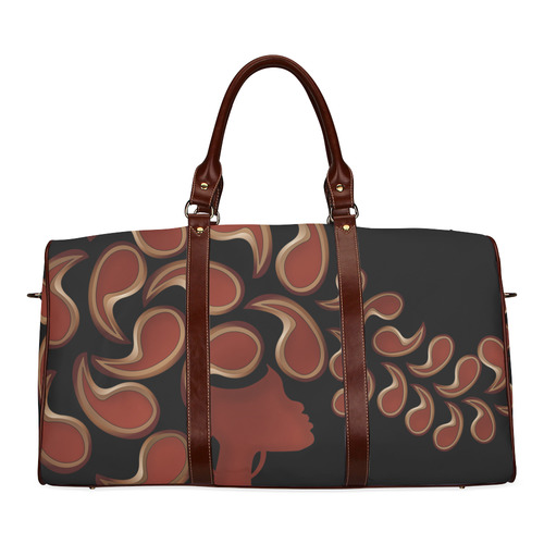 Afro Paisley Print Waterproof Travel Bag/Large (Model 1639)